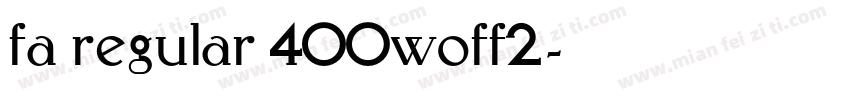 fa regular 400woff2字体转换